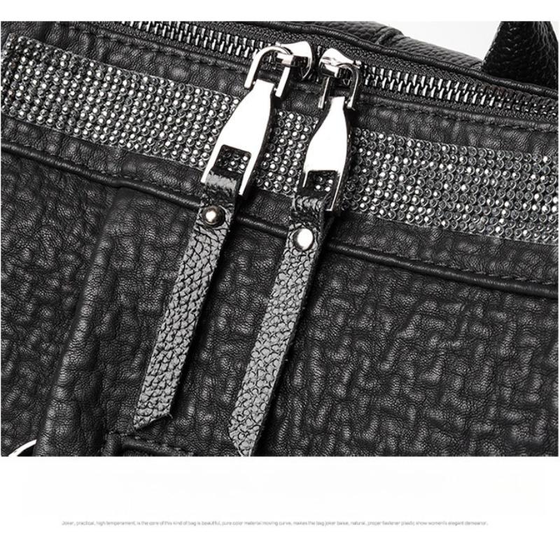 Women's New Fashion Korean Style Large Capacity Anti-theft Female Travel Backpack All-match Leather Leisure Bag