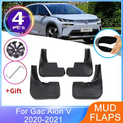 4x Bilstänkskydd För Gac Aion V Ny Energi Auto Fram Bakre Stänkskydd Skärm Hjulskydd Uppgradering Flikar Stänk