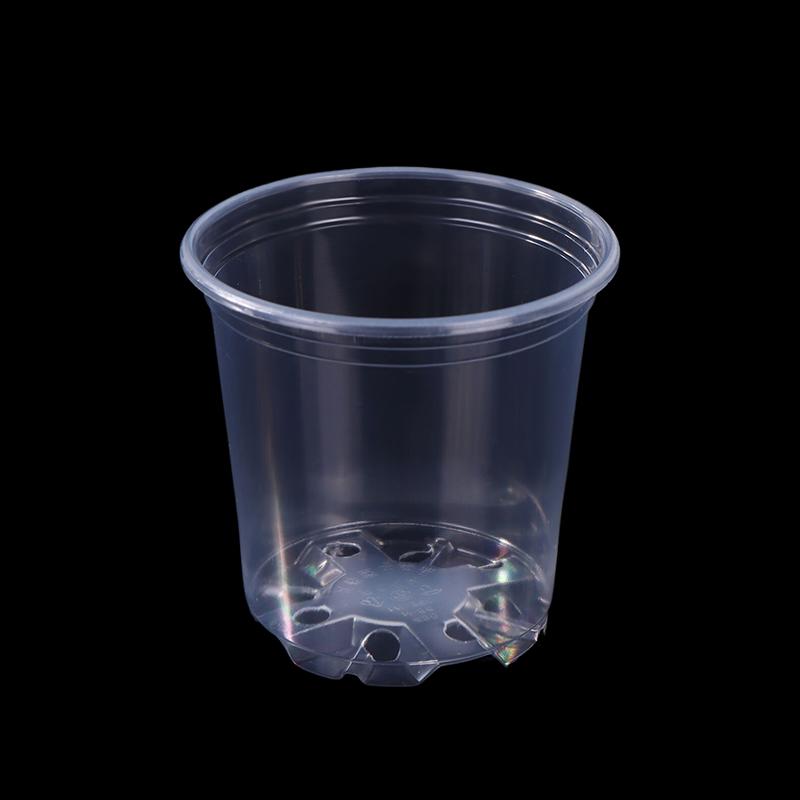 5 Stück Transparenter Plastik-Blumentopf Drainageloch Topf Gartenarbeit Wurzelwachstum Sichtbarkeit Für Alle Pflanzen Wasserschadenschutz