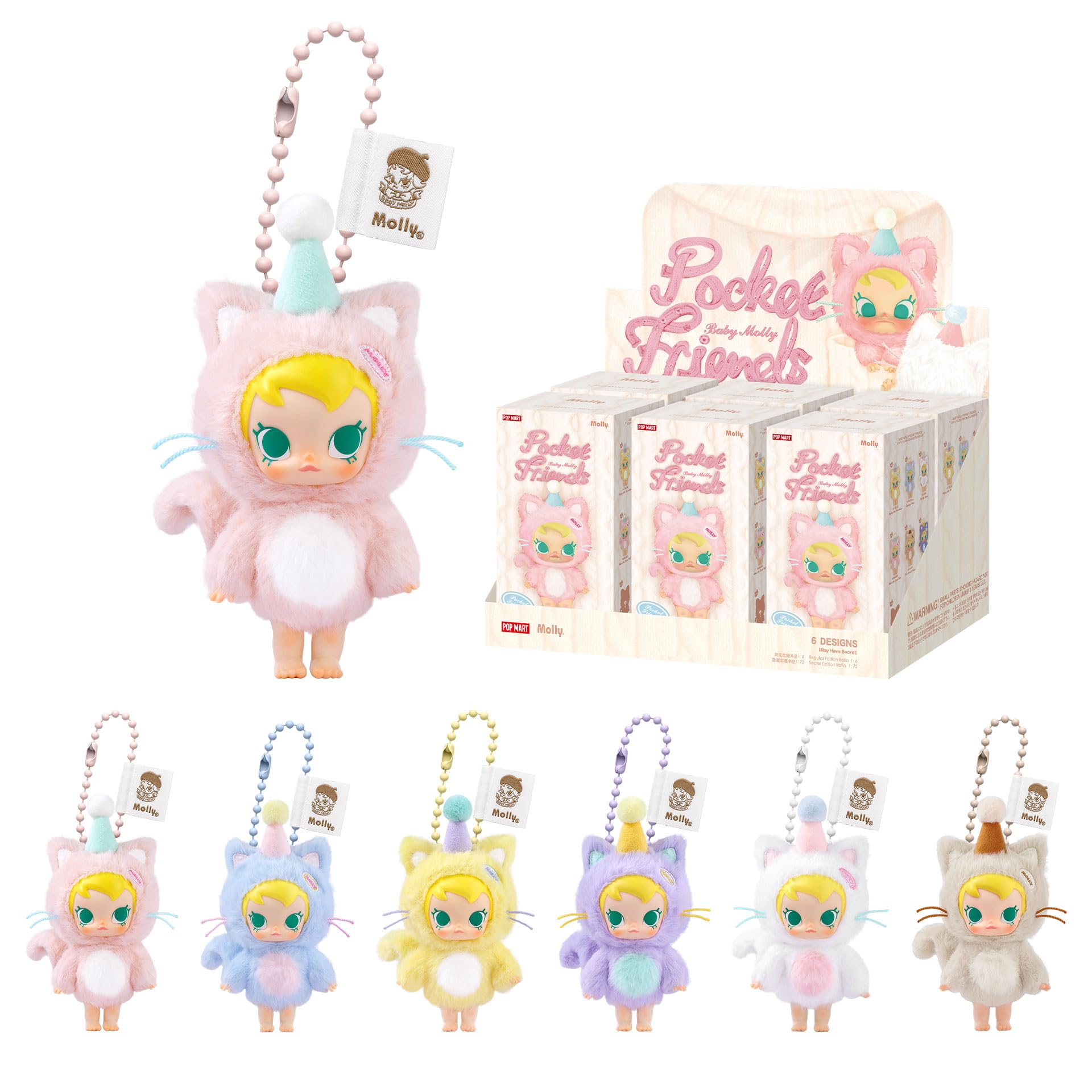 

POP MART Малышка Молли Серия Карманные друзья Виниловый Плюшевый Подвеска Блайнд Бокс Фигурка Блайнд Бокс Случайный Дизайн Фигурка Экшн Коллекционная Игрушка Домашний Декор