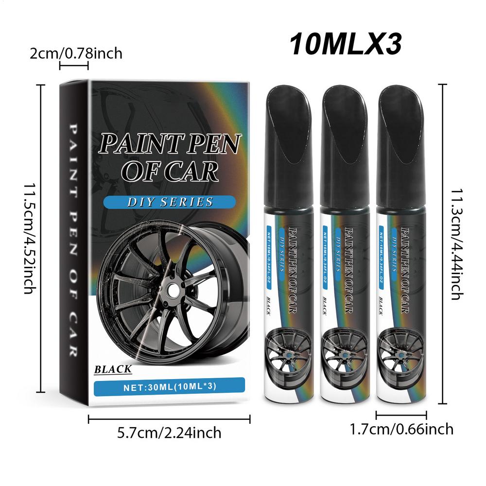 Tire Scratch Repair Tool Black Wheel Hub Repair Pen 3X Rim Scratch Remover Pen Car Tire Scratch Repair Pen Wheel Repair Tool