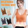 Women's Thermal Tank Top Lace Trim Sleeveless Camisole Shirts Fleece Lined V Neck