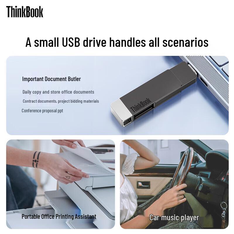 Lenovo Thinkbook Dual-Interface USB 3.1 Type-C USB Flash Drive