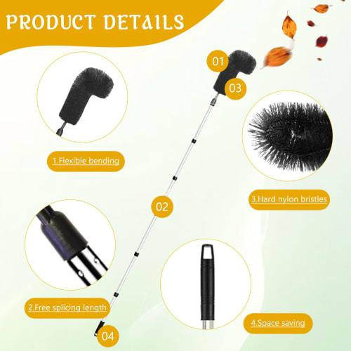 10.1ft Gutter Cleaning Brush, Gutter Cleaning Tool, Roofing Guard Cleaner Tool with Telescoping Extension Pole, Easily Remove Leaves and Debris from t