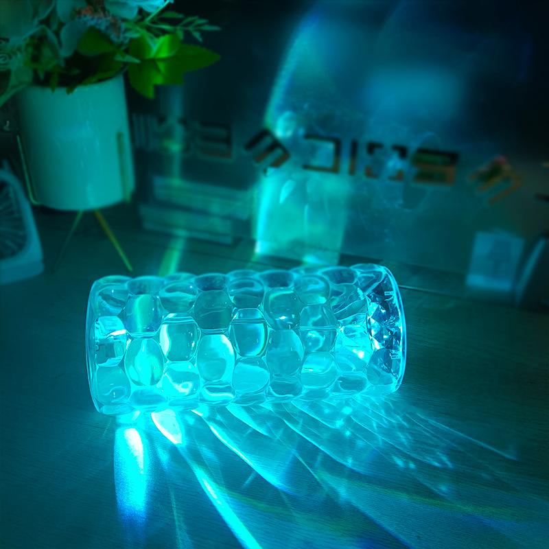 Small Night Lamp Ambience Light Decorative Touch Charging Projection Simple Crystal Table