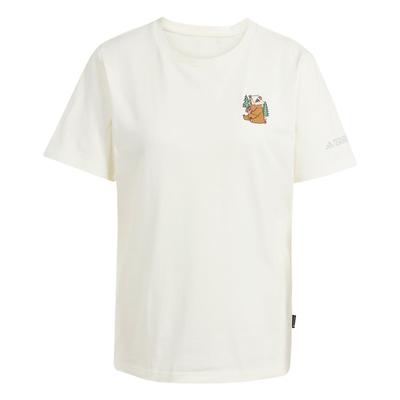 adidas Terrex Polygiene Grafické Tričko s Krátkym Rukávom a Okrúhlym Výstrihom na Outdoorové Športy Unisex Top Ivory KA3283
