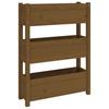 Plant Pot Honey Brown 77 X 25 X 104.5 Cm Solid Pine Wood