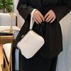 Schicke Umhängetasche im Vintage-Stil für Damen Vielseitige Schultertasche/Clutch-Kombination Abnehmbarer Riemen Reißverschluss Einfarbig Kunstleder