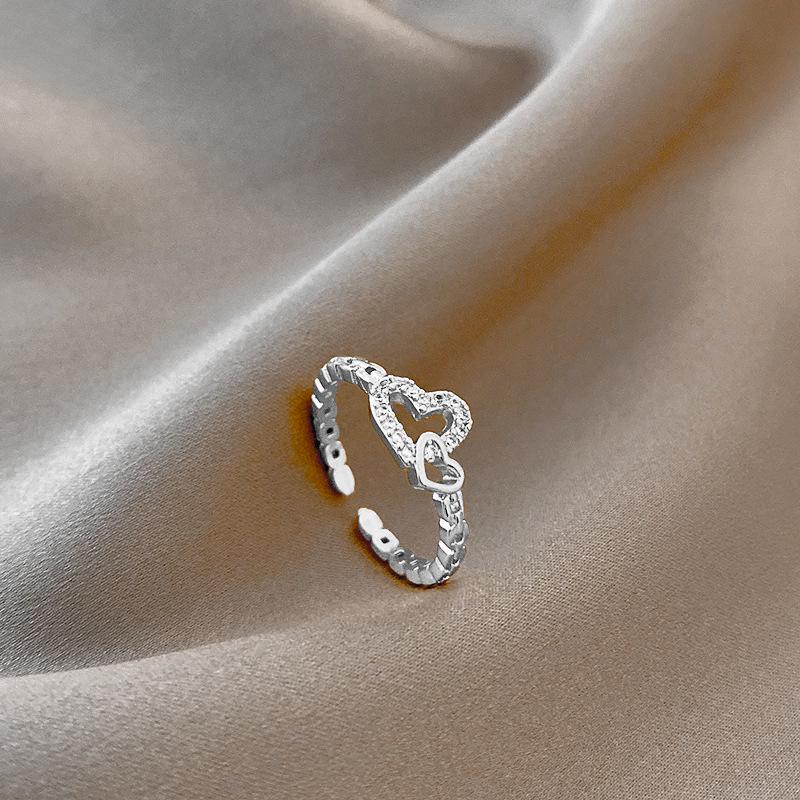 

Trendy French-Style Adjustable Open Ring for Women: Fashionable Index Finger Ring for Students Adjustable Open