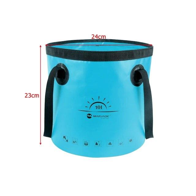 10/20L Portable Folding Bucket Waterproof Outdoor Travel Camping Water Storage Bag Fishing Collapsible Bucket Folding Foot Basin