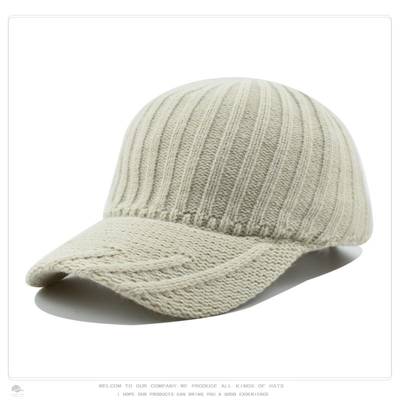 Women's Knit Baseball Cap Korean Japanese Style Face Slimming Thermal Winter Peaked Hat Versatile Fashion