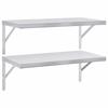 VidaXL Wall Shelves 2 Pcs 75x40 Cm Silver Stainless Steel, Floating Shelf, Wall Display Shelf, Panel 3214505
