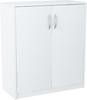 Chest Of Drawers 2D White Two-Door Bookcase With Shelf