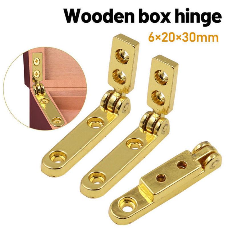2Pcs 90 Degree Hinges 3cm, Mini Zinc Alloy Cabinet Hardware for Jewelry Box, Wooden Gift Box, DIY Crafts