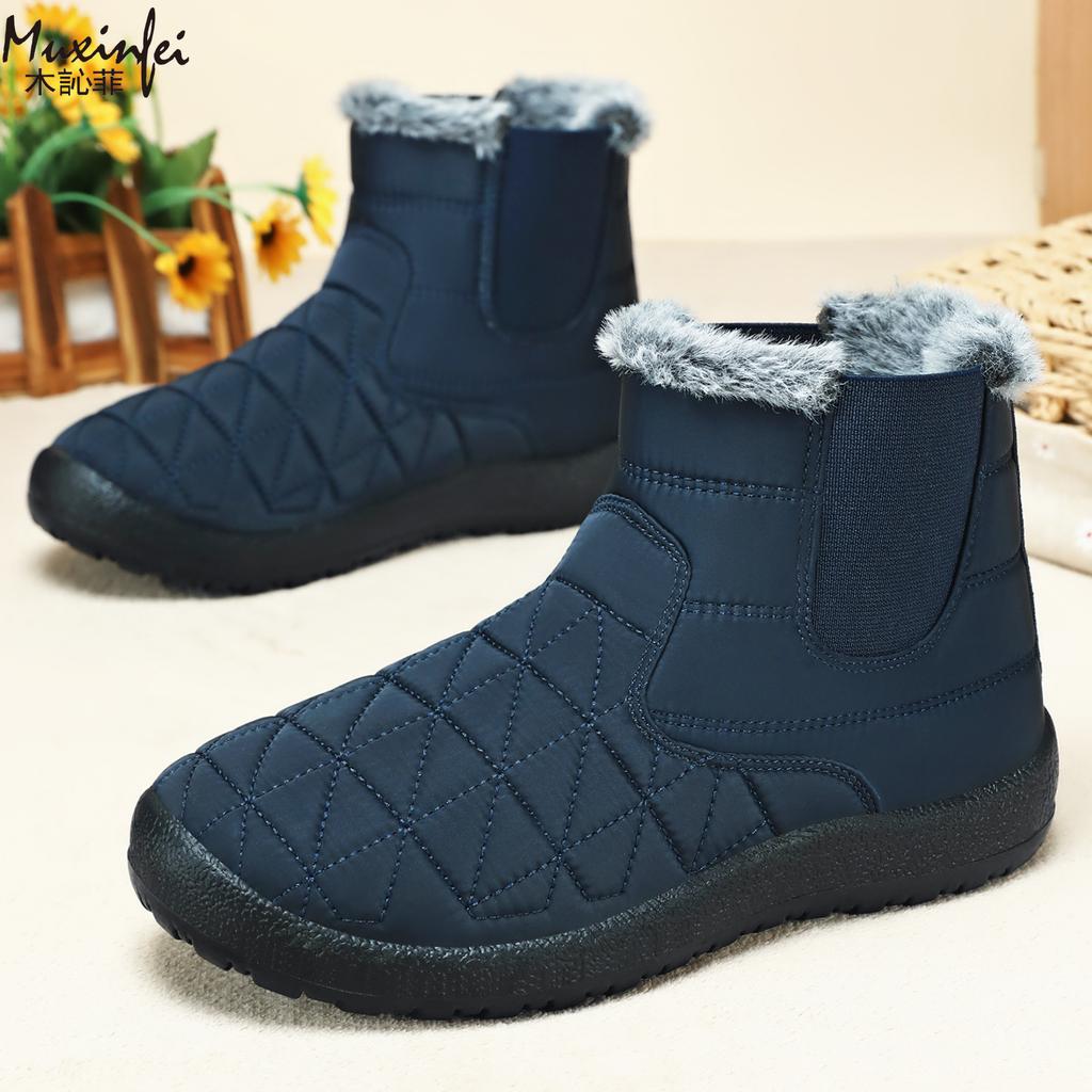 Fashion 2025 Women's Winter Cotton Boots New Soft Soled Anti Slip Snow Boots Short Boots with Thick Velvet Cotton Shoes