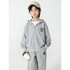 Brand New Autumn Zip-Up Hoodie for Older Children, Unisex Youth Letter Print Hooded Jacket, Children's Clothing