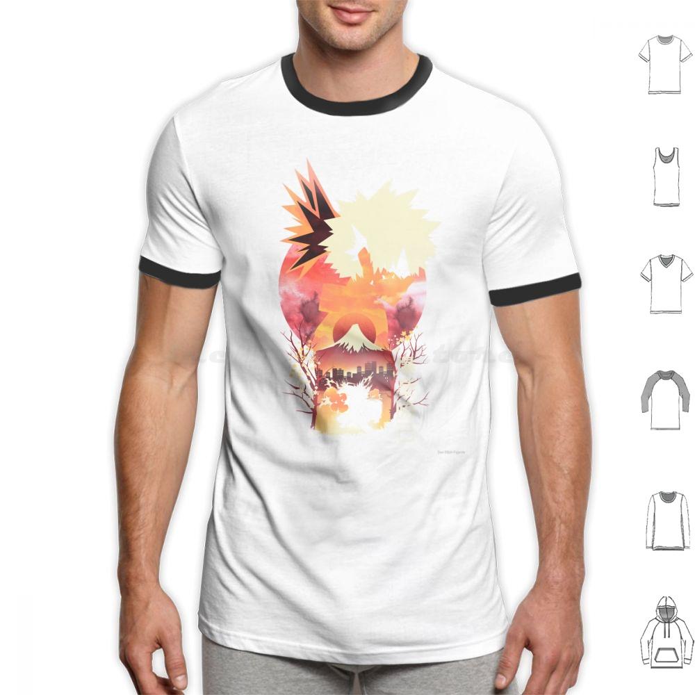 Bakugou Sunset T Shirt Big Size 100 Cotton Anime Manga Artistic Sunset Kawaii Japan Japanese Inspiration Home Hero Titan Tv
