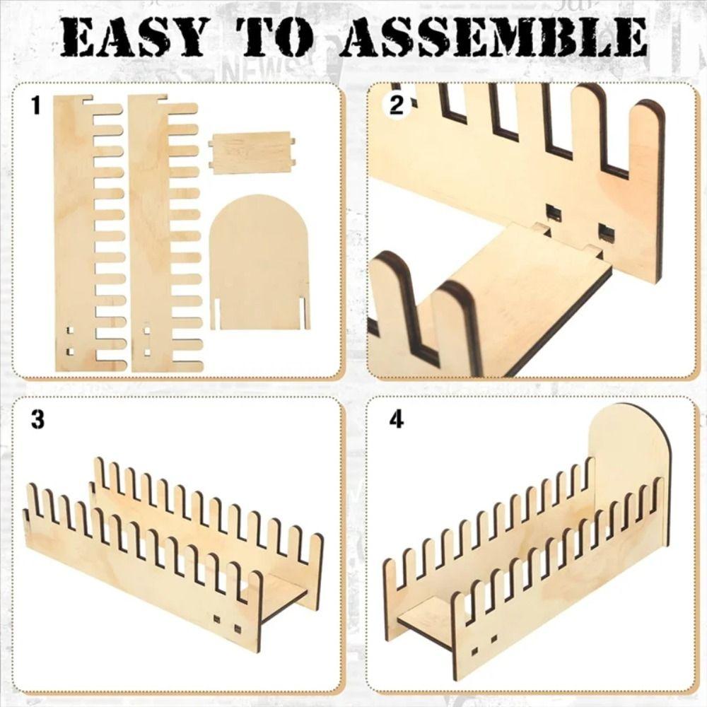 Detachable Wooden Greeting Card Display Stand Brochure Photo Display Rack  Birthday Card Display