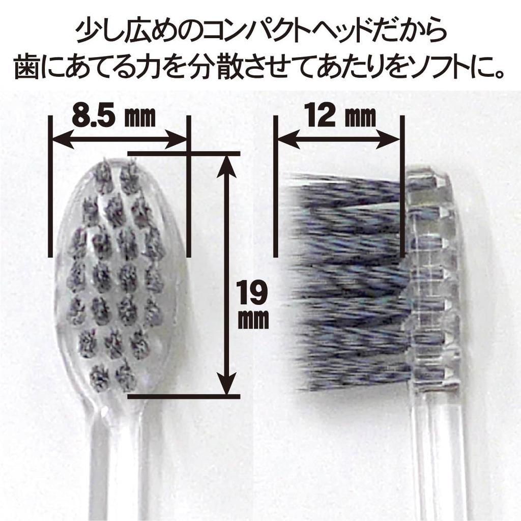 The God of Spiral Twin Adult Zoo Natural Clear LAPIS, Toothbrushing Bristles, Toothbrush, Regular, Bristles, 7-Piece Set, LA-221PET,