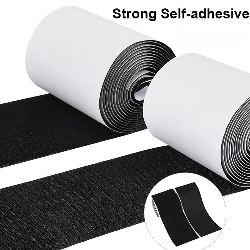 1pair 3.93x39.37inch  Strong Self Adhesive Fastener Hook and Loop Strips with Glue Double-Side Mounting Tapes DIY Craft