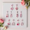 Flower Plant Butterfly Painted Pattern Polymer Clay Watercolor Transfer Paper Earring Jewelry Pottery DIY Water-soluble Stickers