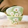 Alice Little Daisy Keramik 4-teiliges Set: 4,7-Zoll Unterglasur-Reisschalen aus Bone China