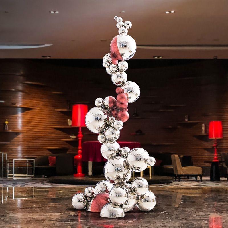 Stainless Steel Sculptures Large Floor Decoration Accessories Sculpture Nordic Home Decor Art Ornaments Luxury Bedroom Model