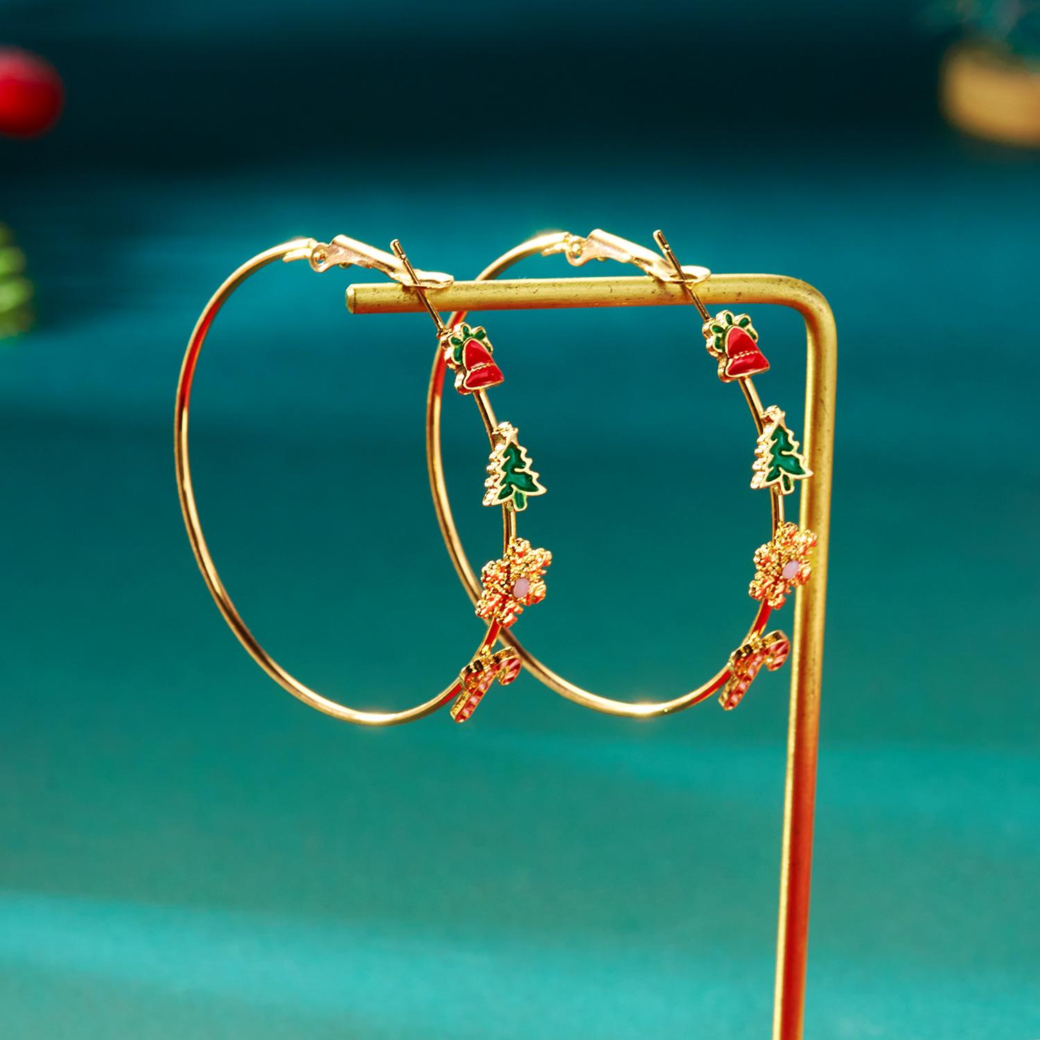 

Різдвяні сережки Милі мультяшні нішеві сережки-підвіски у вигляді сніжинки та сніговика, Аксесуари, Унікальні ювелірні вироби Модні сережки-дзвіночки, Зимова прикраса