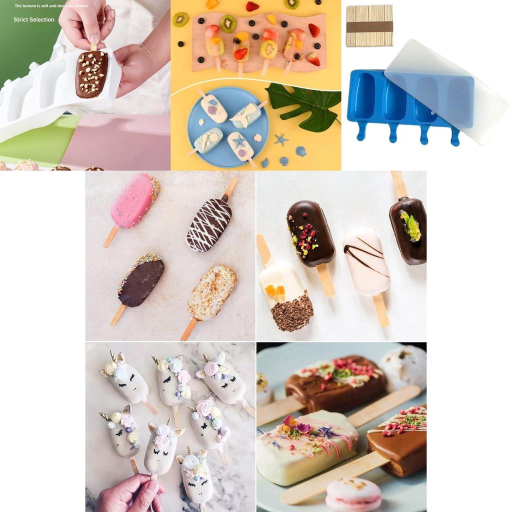 Creative Silicone Ice Pop Mold With Cover For Homemade Frozen Desserts