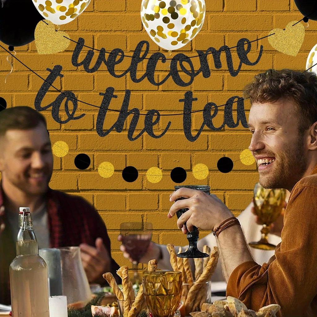 Welcome to Team Banner Black Gold Flash Welcome Banner for New Employees Team Members Colleagues Staff Colleagues New Teachers Welcome Party
