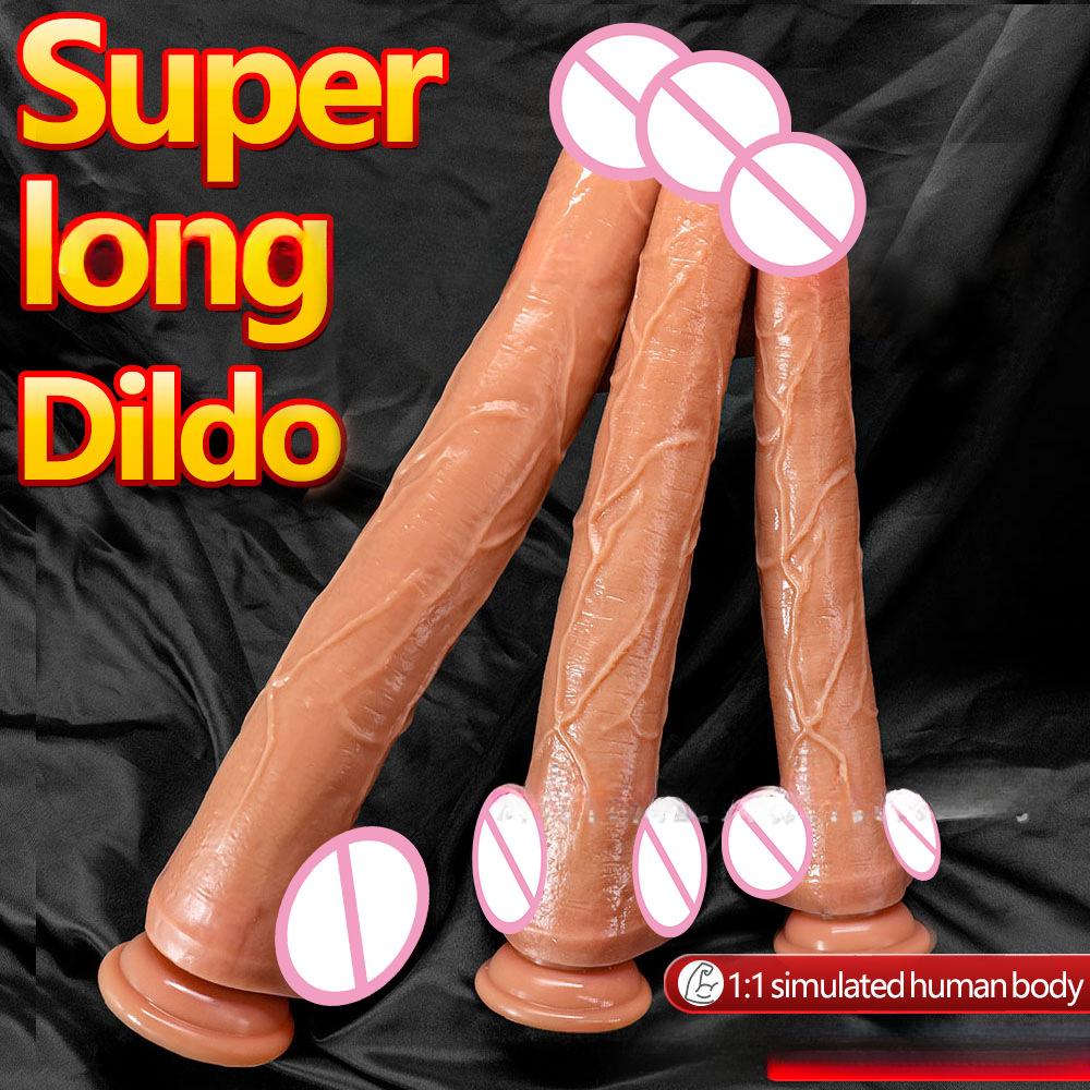 Extra-Large Realistic Dildo & Anal Plug Set - Dual-Use Manual Sex Toy for Women, Thick Body-Safe Silicone in Dark Coffee/Skin Tones