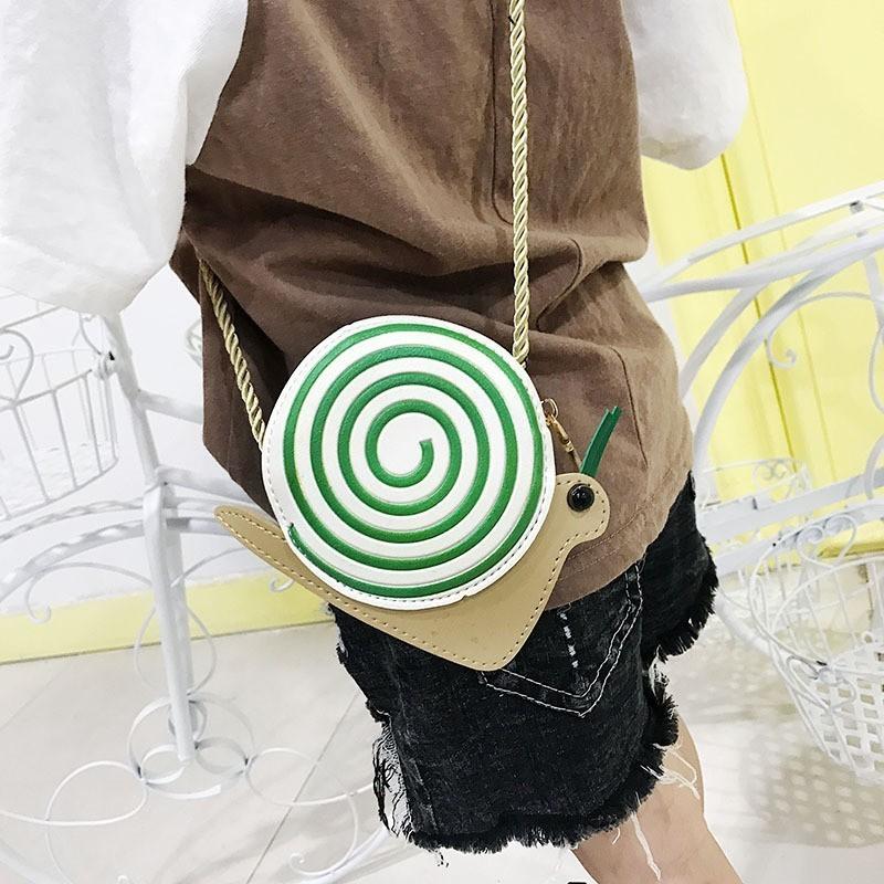 Стильный и модный мини-кошелек для девочек из детского сада из дышащего ПУ-материала Snail