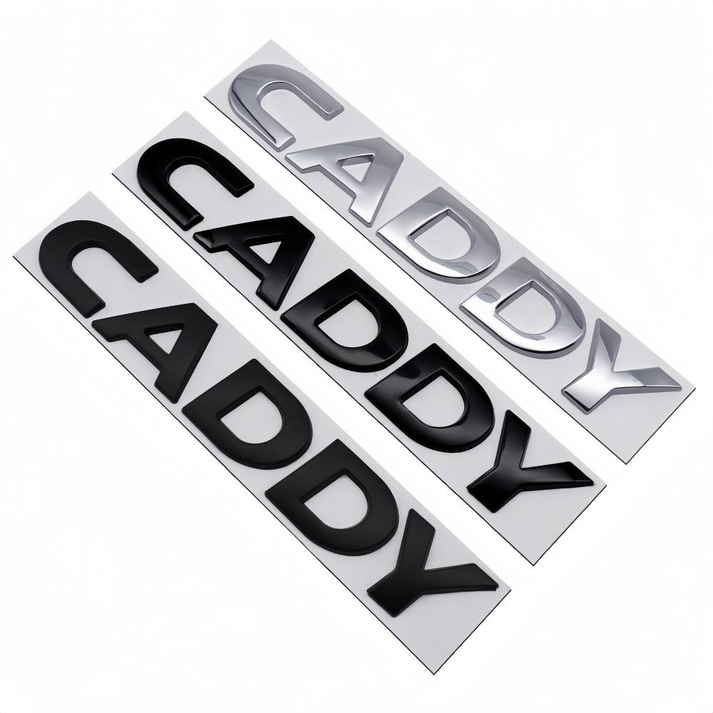 1pcs 3D metal for CADDY car Letter Emblem Rear tail trunk Decals badge sticker Decal styling auto Accessories