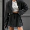 European and American Fashion Slimming Temperament Suit Two piece skirt Fashion Suit Short Skirt Set