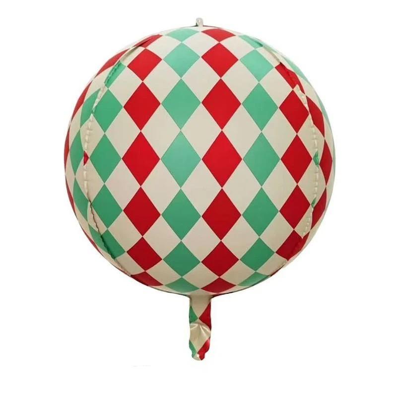 Round Star Striped Foil Balloon 1 Pcs Portable Easy Store Balloon for Family Gathering Birthday Home Decor