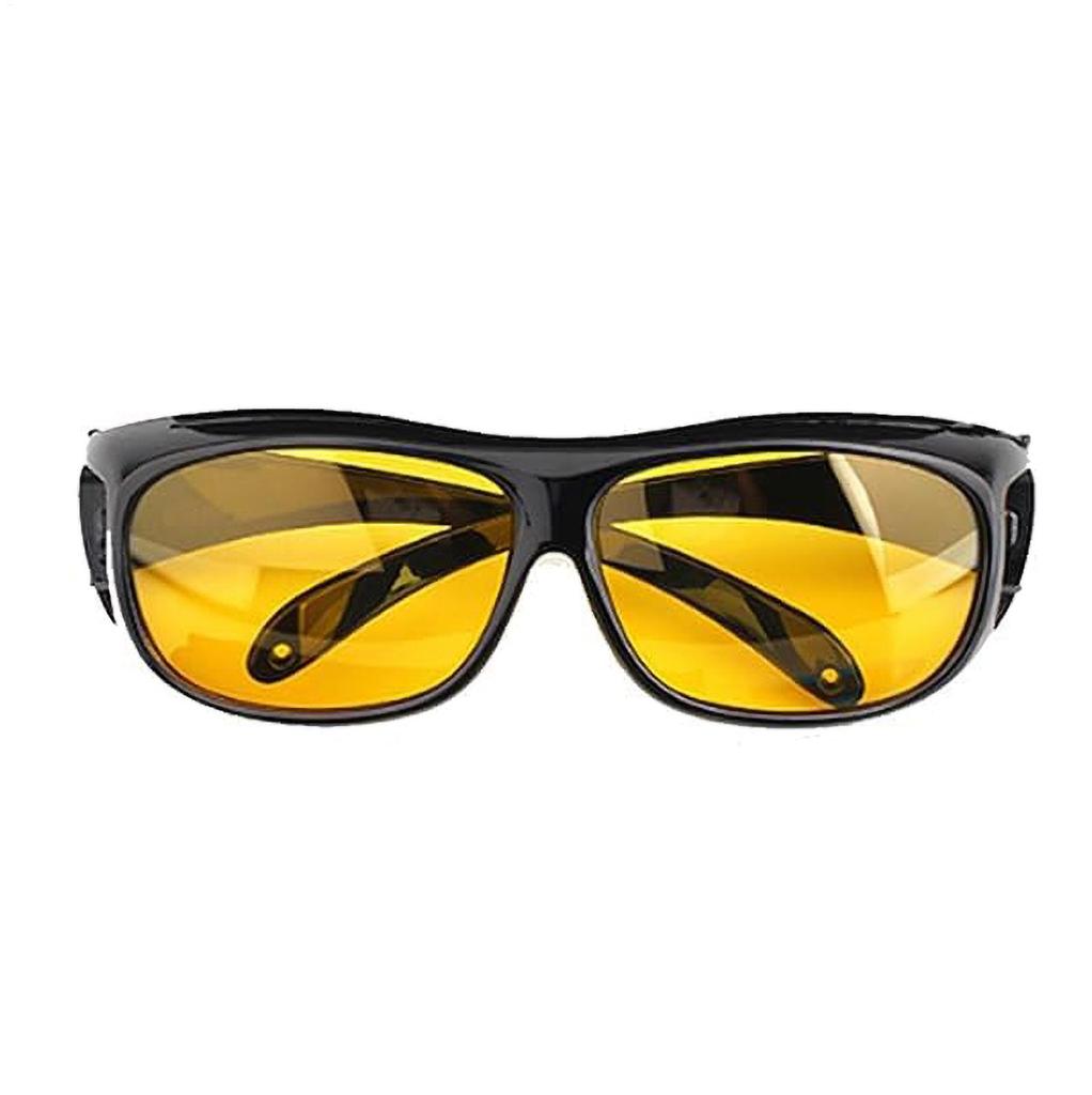 Night Vision Glasses Fit Over Prescription Glasses Driving Glasses Polarized Anti-glare Yellow Tinted Glasses for Women Men