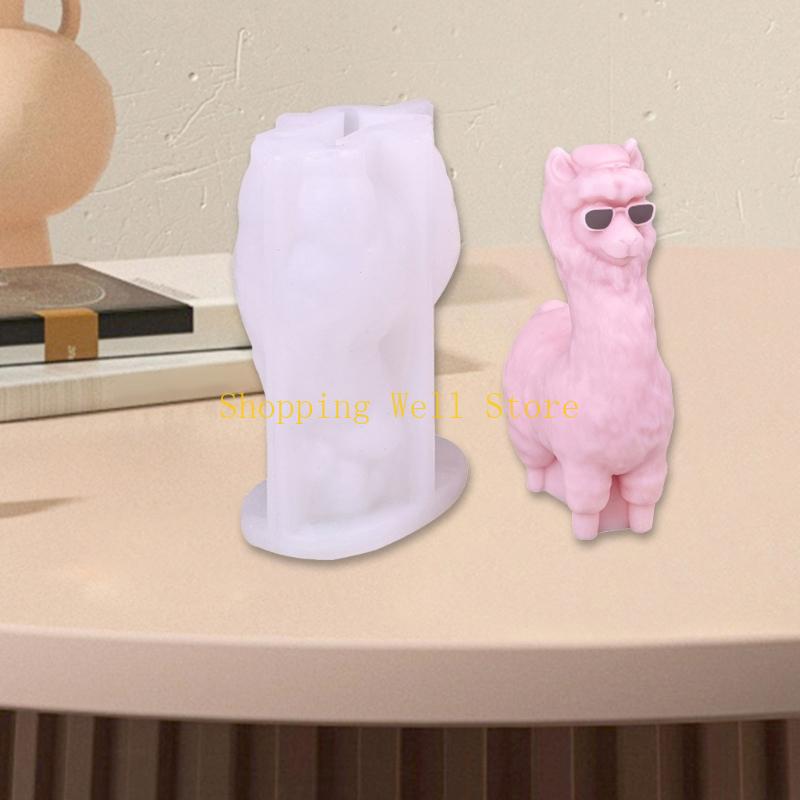 KX4B Silicone Moulds Alpacas Molds Baking Molds Epoxy Resin Molds Plasters Molds Animal Shaped Castings Molds Soap Molds