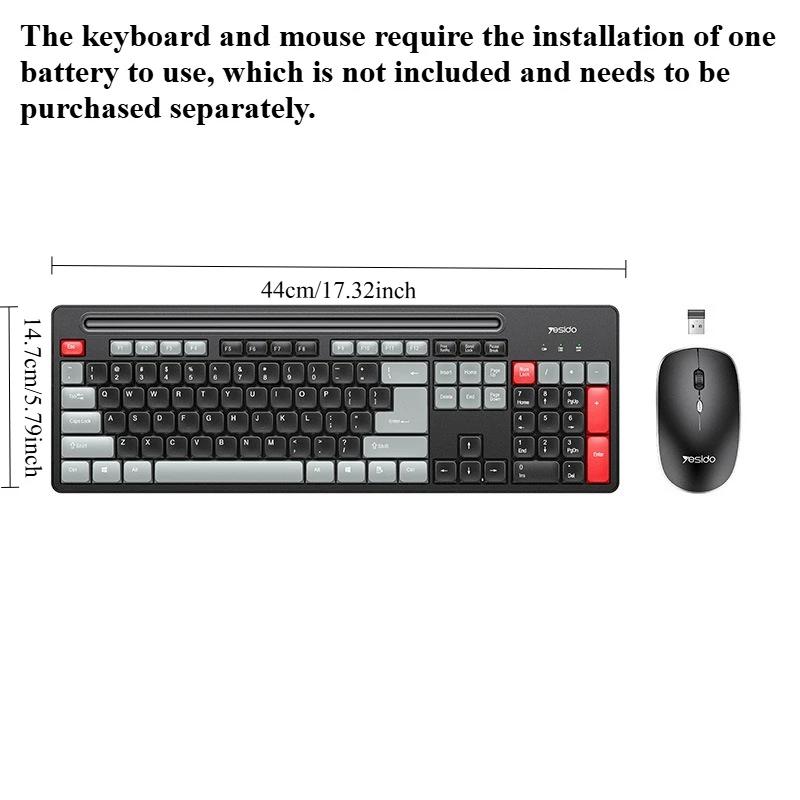 

Hot sellingYesido complete set of silent wireless keyboard and mouse combination suitable for PC laptops home and commercial use