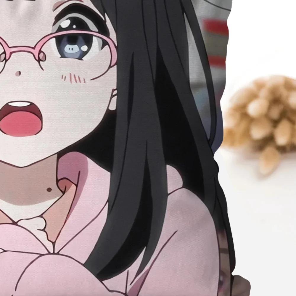 Kitashirakawa Tamako Animation Tamako Market Kissenbezug Quadratisches Kissen Schlafzimmer Sofa Freizeitwagen Wohnzimmer Heimdekoration 40X40