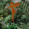 Fairy Figurines Decoration Exquisite Landscaping Ornament Garden Stakes Iron Silhouette Statue for