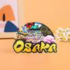 Japanese Epoxy Wood Refrigerator Magnets - Cute Cartoon Cultural Souvenirs, Soft Magnetic