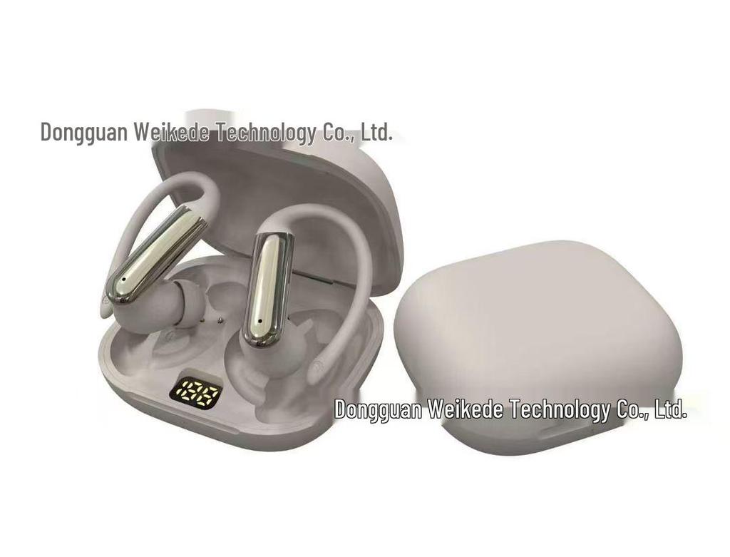 Bluetooth Clip-on Earbuds with Digital Display and Long Battery Life