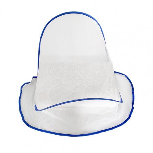 Anti-mosquito Protector Foldable Compact Polyester Round Mosquito Net Cover Installation-Free Insect Canopies Netting Covering белый