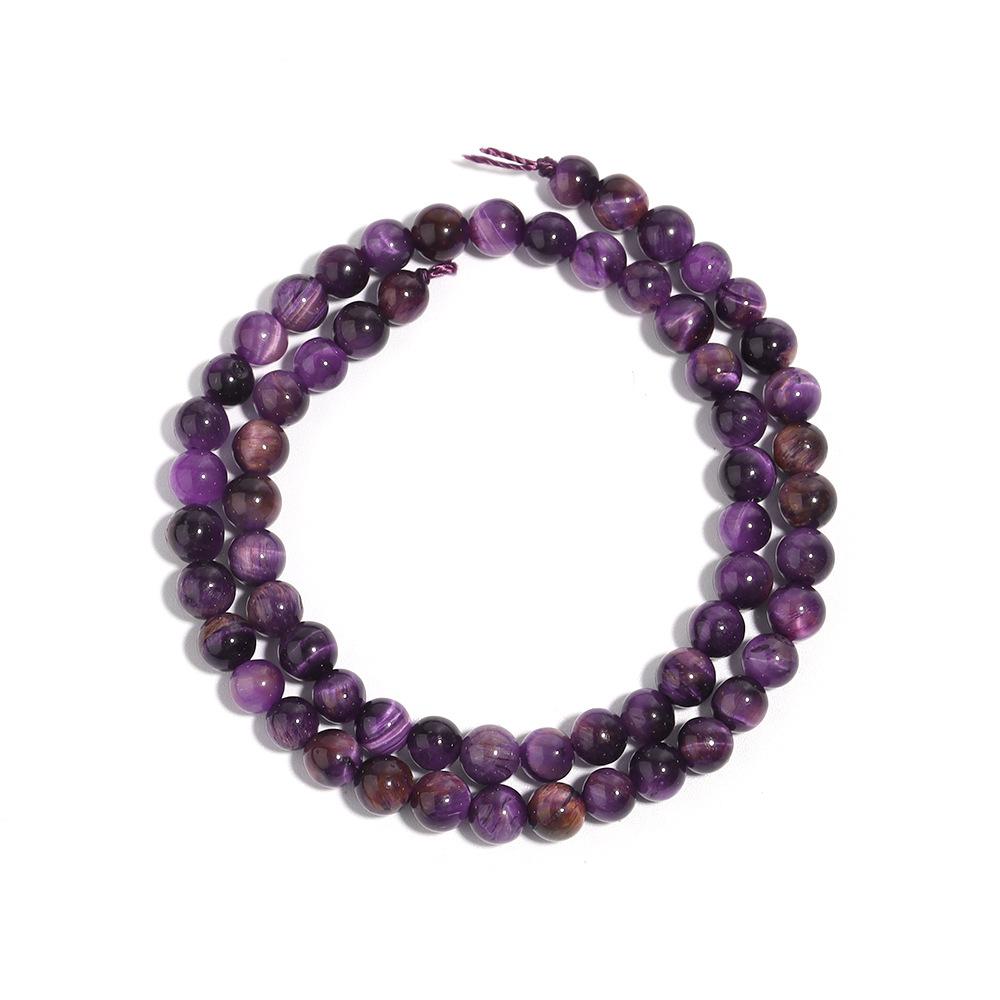 Lila Tigerauge Steinperlen 15,5 Zoll/Strang Lose Perlen für Schmuck Armbandherstellung 6 8 10 mm DIY Zubehör