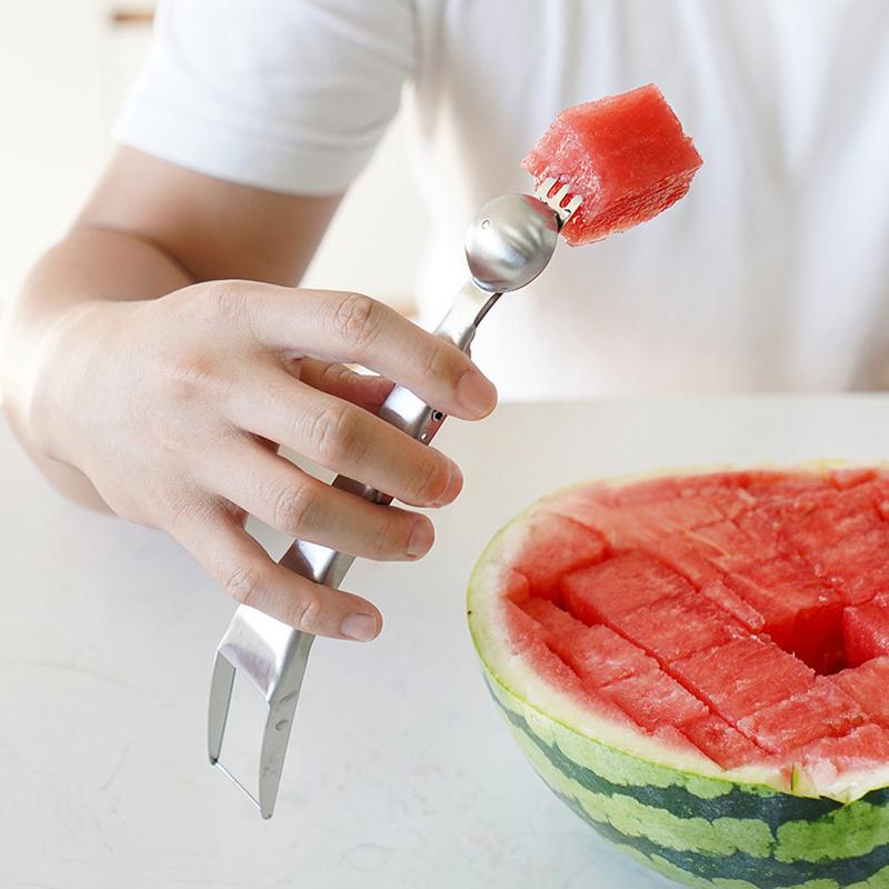 3 In1 Melon Baller Scoop,Upgrade Watermelon Fruit Cutters Shapes, Watermelon Scooper Fruit Scooper And Baller Watermelon Scooper