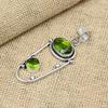 Peridot-Edelstein, handgefertigt, 925er Sterlingsilber, ausgefallener Anhänger, Schmuck, Hochzeitsgeschenk