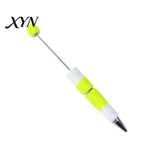 Decorative Ballpoint Pens DIY Beadable Pen, Colorful Fancy Beaded Crafting Novelty Rainbow Gift for Students, Party Favors, Creative Office