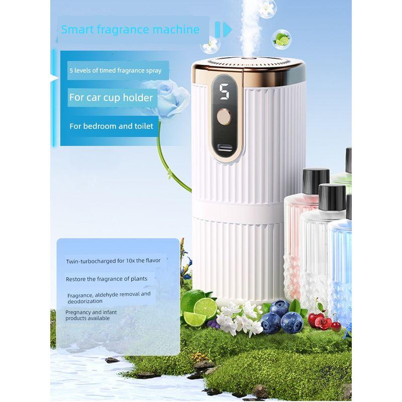 Car-Mounted and Household Digital Display Timer Fragrance Diffuser for Rooms, Bathrooms, and Bedrooms, Essential Oil Perfume Spray Automation
