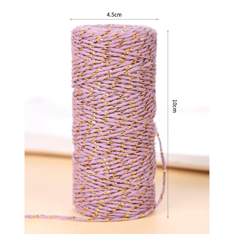 100m Macrame Cord Rope Luxury Soft Jute Twine Colored Twisted Rope for DIY Crafts Wall Hanging Plant Hangers Wool Weaving