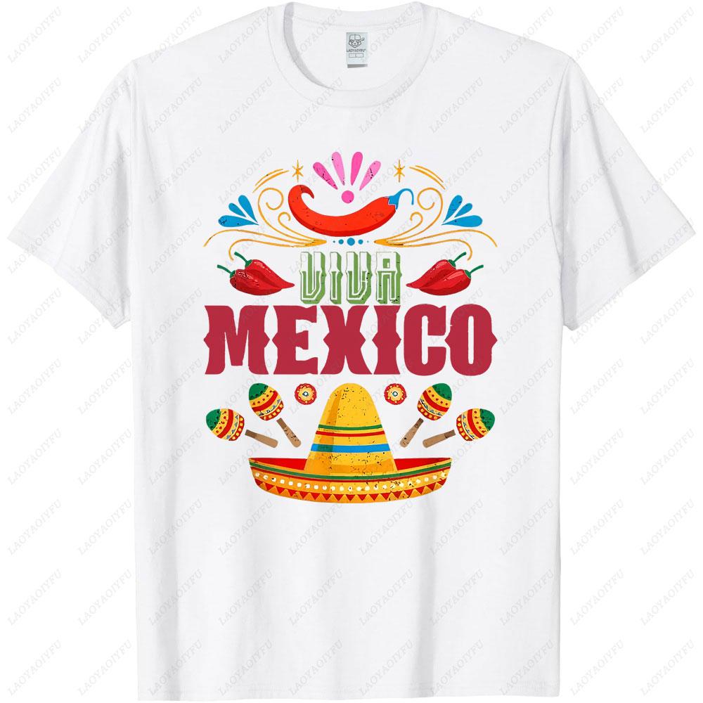 Viva Mexico TShirt Proud Mexican Independence Day Mens High Quality Short Sleeve Mexican Aesthetic Style Unisex Shirt Tops